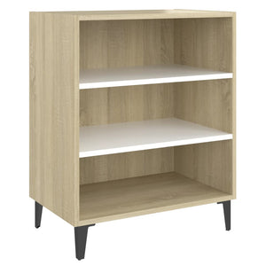 Sideboard Weiß & Sonoma-Eiche, 57 cm