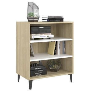 Sideboard Weiß & Sonoma-Eiche, 57 cm