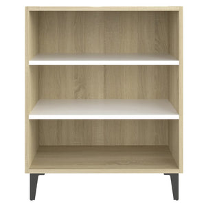 Sideboard Weiß & Sonoma-Eiche, 57 cm