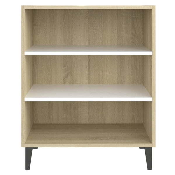 Sideboard Weiß & Sonoma-Eiche, 57 cm