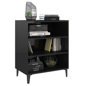 Hochglanz Sideboard Schwarz 57x35x70 cm