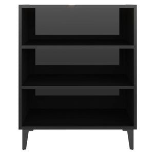 Hochglanz Sideboard Schwarz 57x35x70 cm
