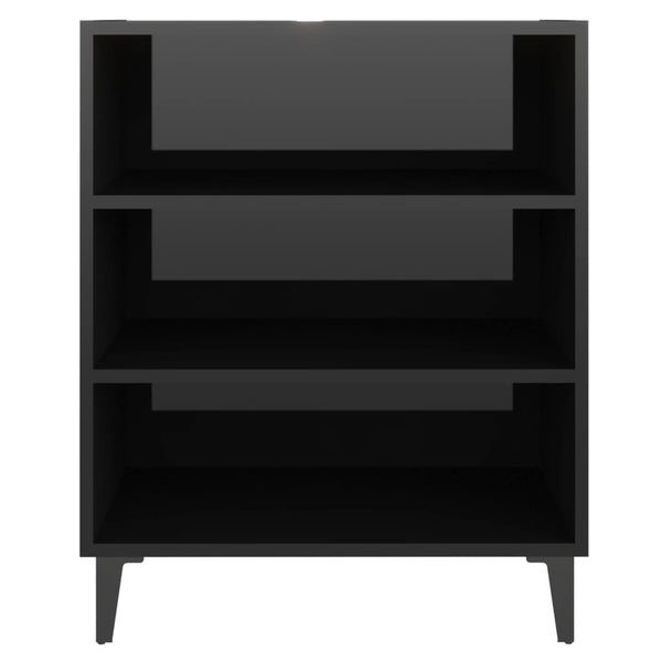 Hochglanz Sideboard Schwarz 57x35x70 cm