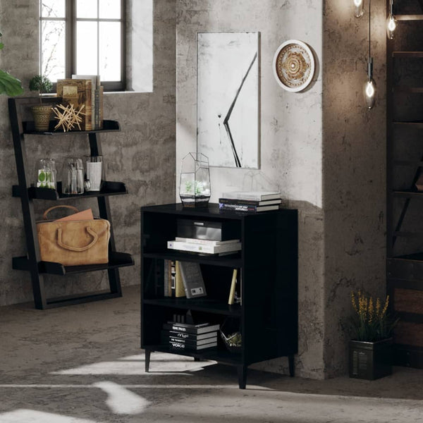 Hochglanz Sideboard Schwarz 57x35x70 cm