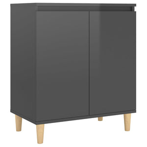 Hochglanz Grau Sideboard 60x35x70 cm