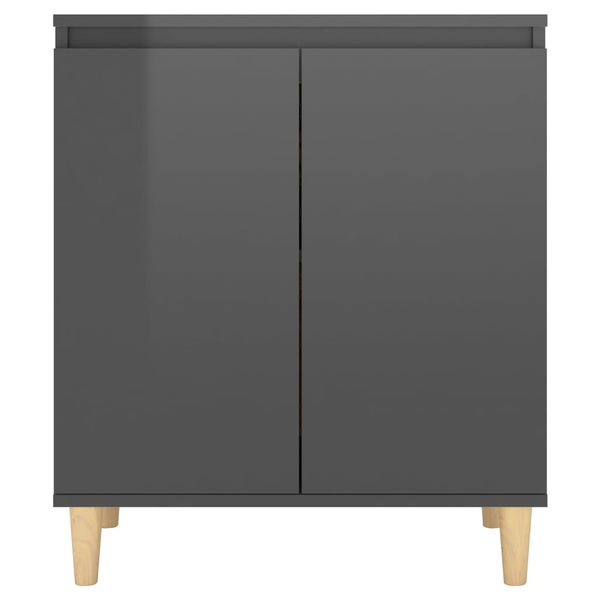 Hochglanz Grau Sideboard 60x35x70 cm