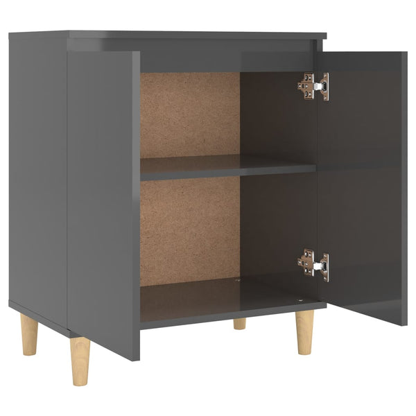 Hochglanz Grau Sideboard 60x35x70 cm