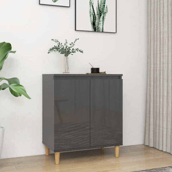 Hochglanz Grau Sideboard 60x35x70 cm