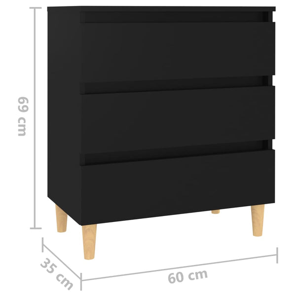 Schwarzes Sideboard 60 cm