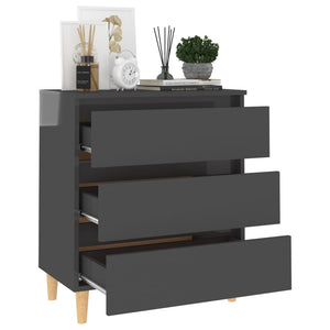 Hochglanz Grau Sideboard 60 cm