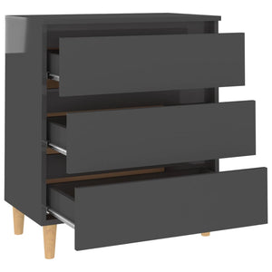 Hochglanz Grau Sideboard 60 cm