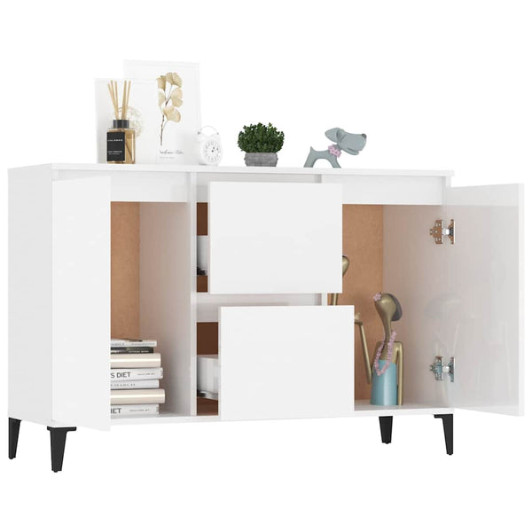 Hochglanz Weißes Sideboard 102 cm
