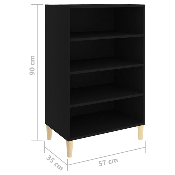 Schwarzes Sideboard 57x35x90cm