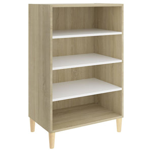 Sideboard Weiß Sonoma-Eiche 57x35x90 cm