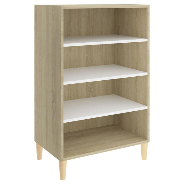 Sideboard Weiß Sonoma-Eiche 57x35x90 cm