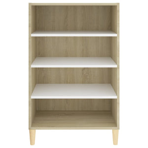 Sideboard Weiß Sonoma-Eiche 57x35x90 cm