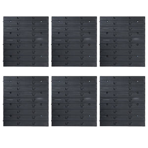 vidaXL 96-piece Small Parts Storage Bin Set with Wall Panels Red Black