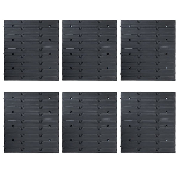 vidaXL 96-piece Small Parts Storage Bin Set with Wall Panels Red Black