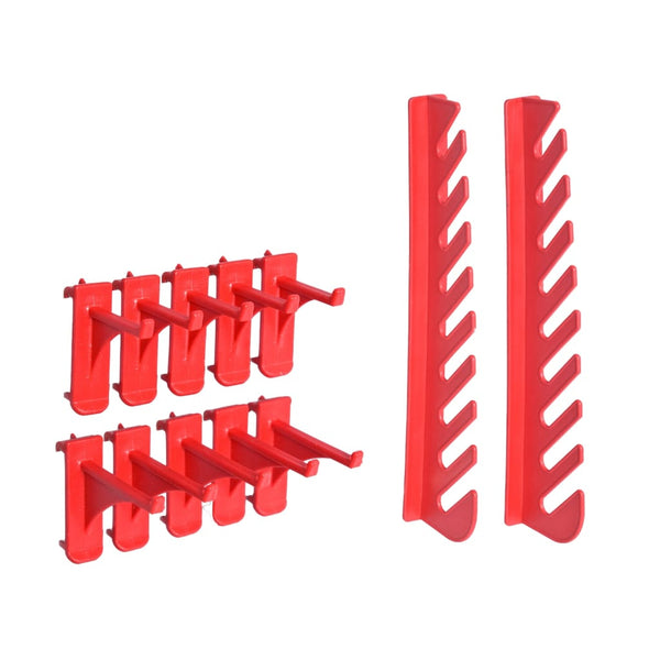 vidaXL 80-pc. Small Parts Storage Bin Set with Wall Panels Red Black