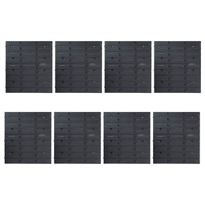 vidaXL 136-piece Tool Rack with Storage Bins Red and Black