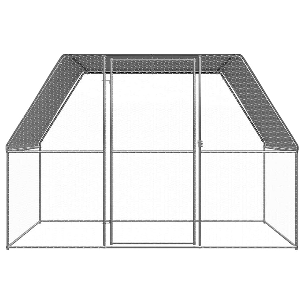 vidaXL Outdoor Chicken Coop 3x2x2 m Galvanized Steel