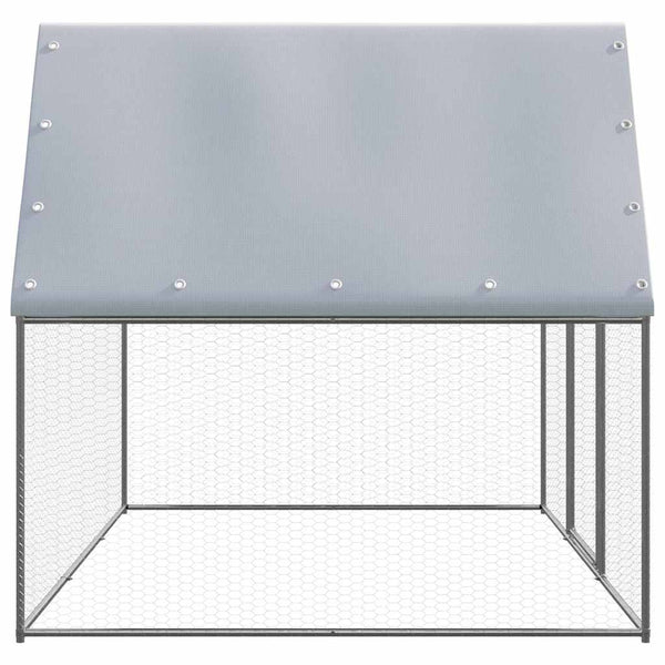 vidaXL Outdoor Chicken Coop 3x2x2 m Galvanized Steel