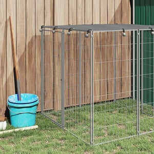 vidaXL Dog Kennel Silver 110x110x110 cm Steel