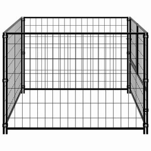 vidaXL Dog Kennel Black 100x100x70 cm Steel