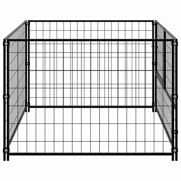 vidaXL Dog Kennel Black 100x100x70 cm Steel