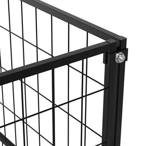 vidaXL Dog Kennel Black 100x100x70 cm Steel