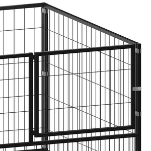 vidaXL Dog Kennel Black 300x100x70 cm Steel