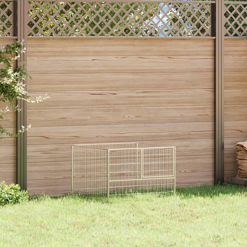 vidaXL Dog Kennel Silver 100x100x70 cm Steel