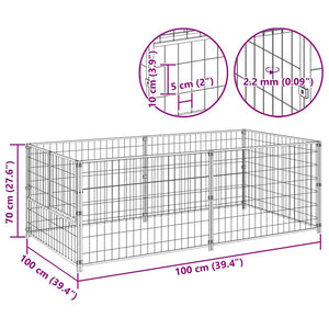 vidaXL Dog Kennel Silver 200x100x70 cm Steel