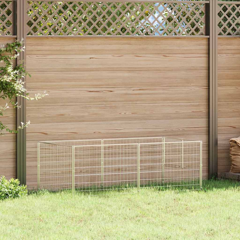 vidaXL Dog Kennel Silver 200x100x70 cm Steel