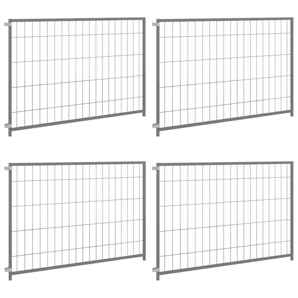 vidaXL Dog Kennel Silver 300x100x70 cm Steel