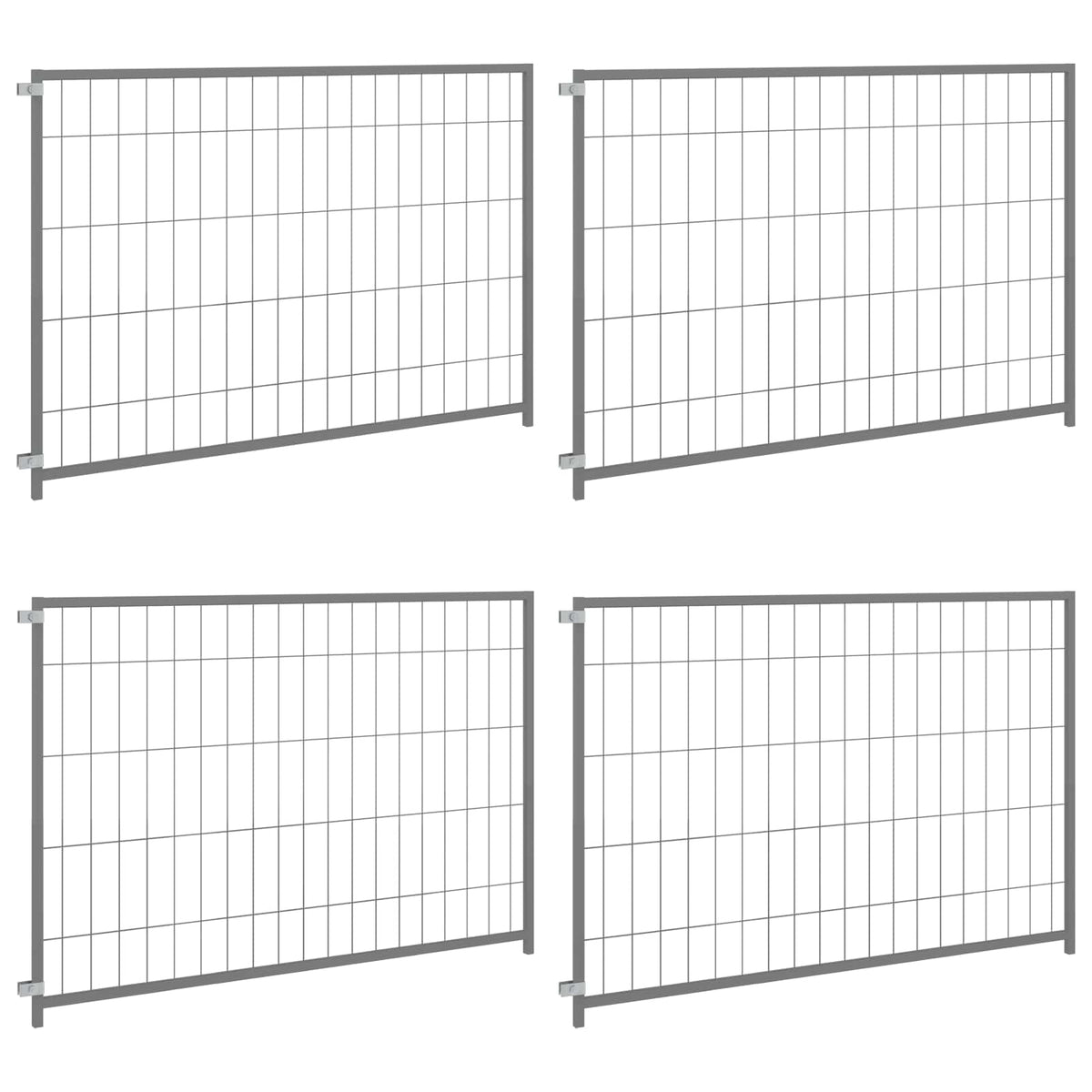 vidaXL Dog Kennel Silver 300x100x70 cm Steel