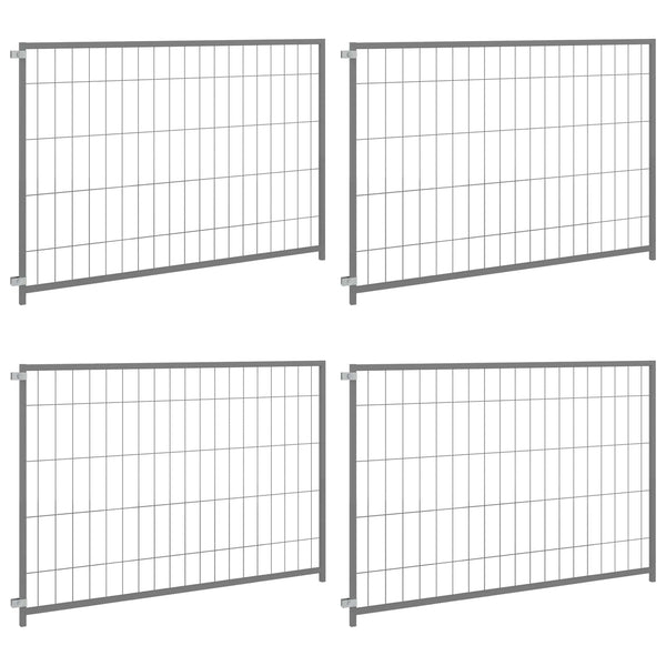 vidaXL Dog Kennel Silver 300x100x70 cm Steel