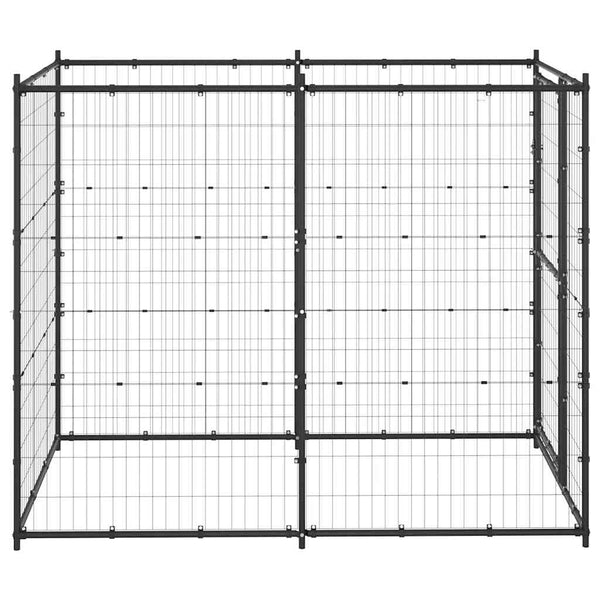 vidaXL Outdoor Dog Kennel Steel 110x220x180 cm