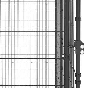 vidaXL Outdoor Dog Kennel Steel 110x220x180 cm