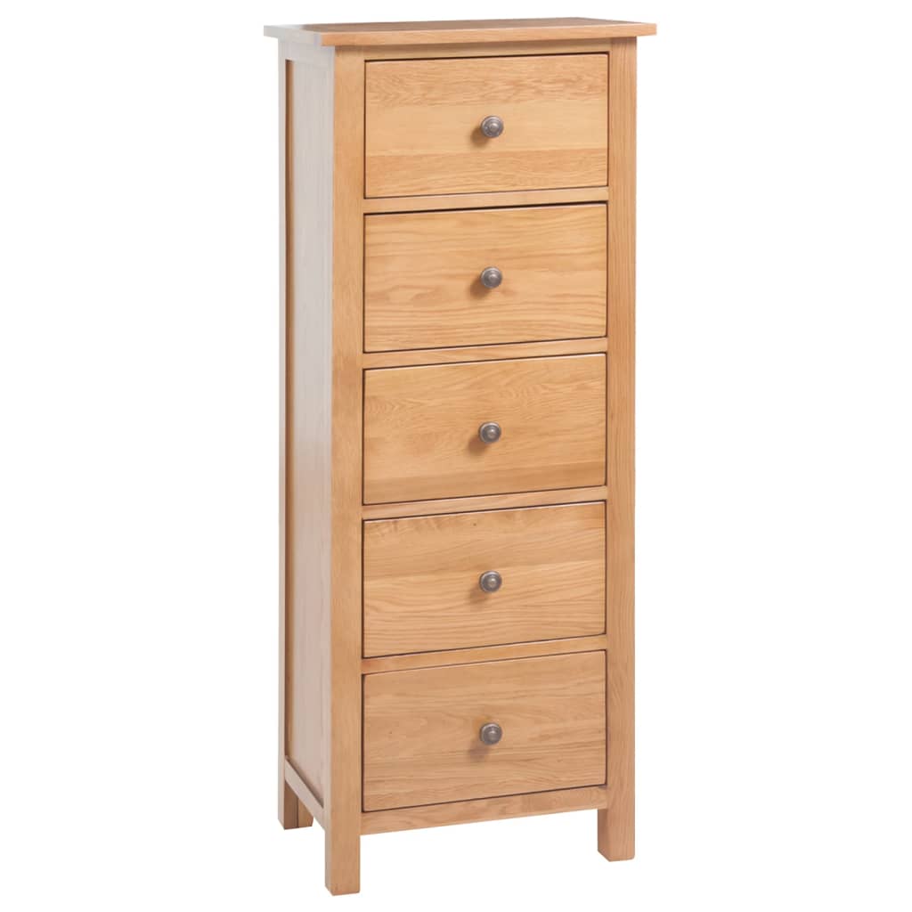 Hohe Kommode Eiche Massivholz 45x32x110 cm