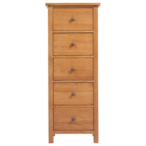 Hohe Kommode Eiche Massivholz 45x32x110 cm