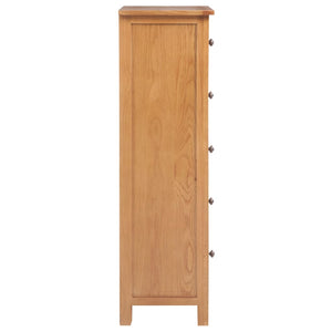 Hohe Kommode Eiche Massivholz 45x32x110 cm
