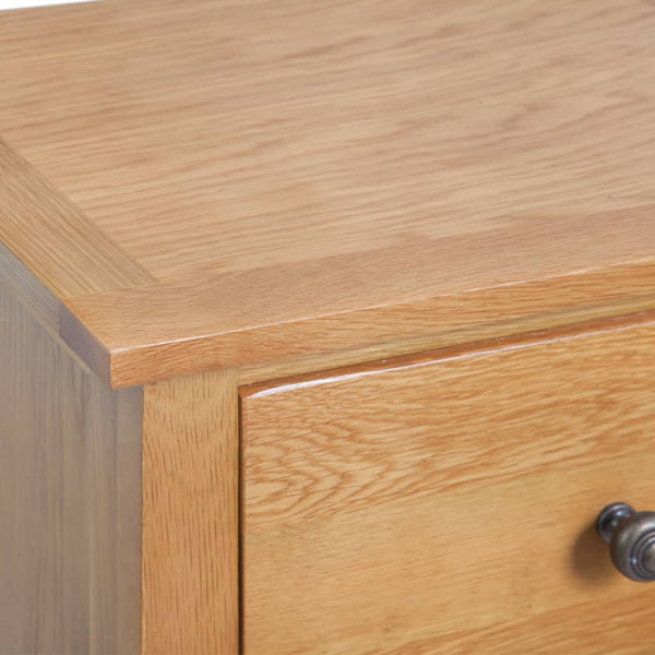 Hohe Kommode Eiche Massivholz 45x32x110 cm