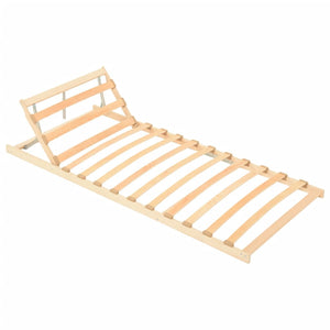 vidaXL 13-Slat Bed Base with Adjustable Headboard 70x200 cm