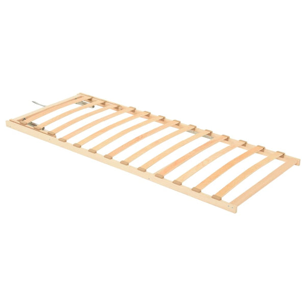 vidaXL 13-Slat Bed Base with Adjustable Headboard 80x200 cm