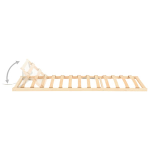 vidaXL Slatted bed base with 13 slats Adjustable headboard 90x200 cm