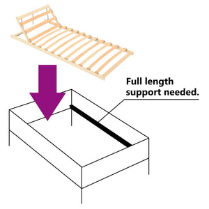 vidaXL Slatted bed base with 13 slats Adjustable headboard 90x200 cm