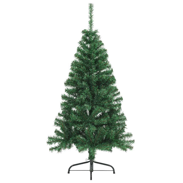 vidaXL Artificial Half Christmas Tree with Stand Green 120 cm PVC