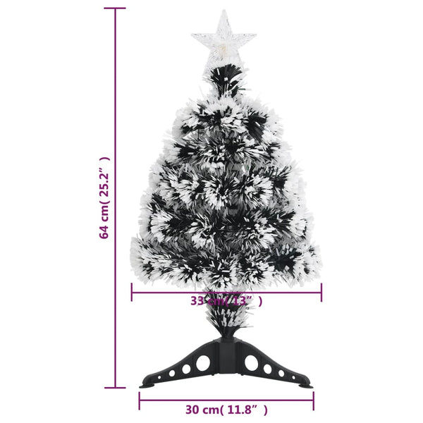 Weihnachtsbaum mit LED und Glasfaser, 64cm
