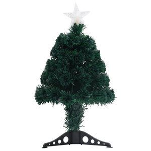 Vorbeleuchteter Glasfaser-Weihnachtsbaum mit LED, 64 cm